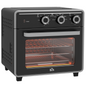 HOMCOM 20L Air Fryer Oven Mini Countertop Convection Oven 1400W Black
