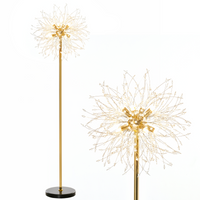 HOMCOM Modern Floor Lamp with Dandelion-like Lampshade for Bedroom