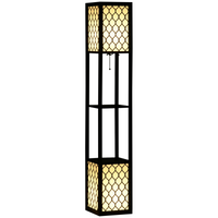 Floor Lamp with Shelves, 2 Light, Modern Standing Lamps for Living Room Bedroom