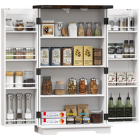 Stylish Farmhouse Cabinet with Adjustable Shelves - Sturdy Storage Solution